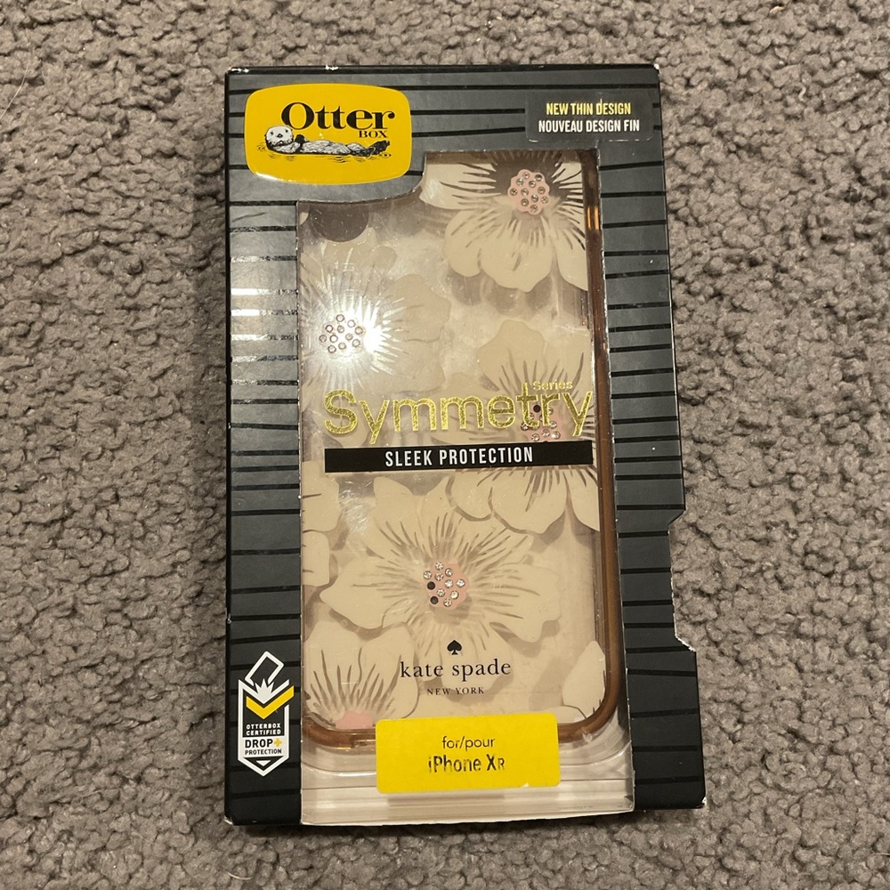 NWT OtterBox Symmetry iPhone XR Phone Case - Beige Floral Crystal Gift